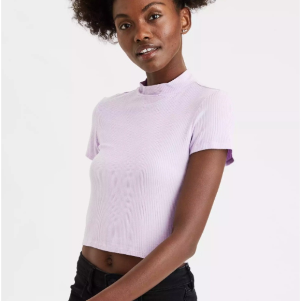 American Eagle  Mock Neck Baby T-Shirt